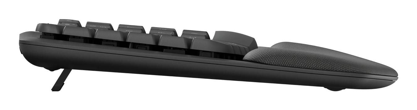 Logitech Wave Keys – Tastatur, kabellos (Bluetooth/2,4 GHz), CH-Layout (DE-CH), Grau