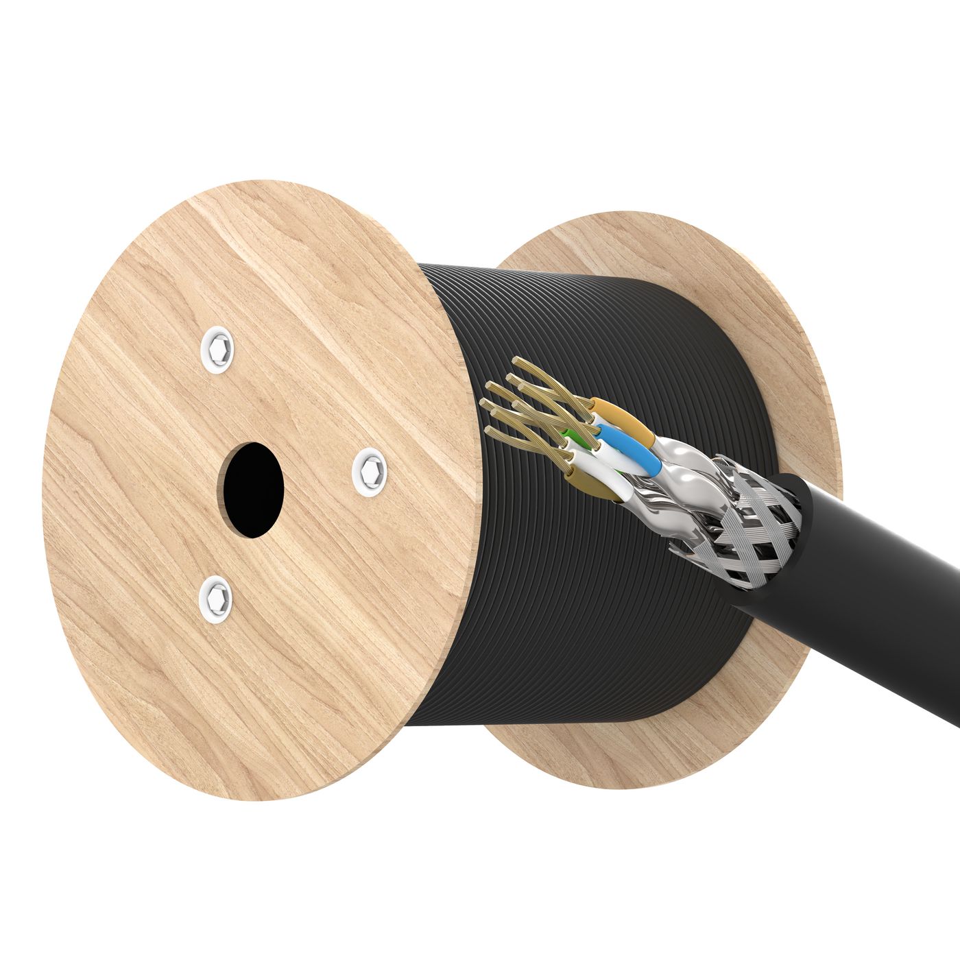 Lanview LVN6305SOUT – Cat6a S/FTP Netzwerkkabel, 305 m, Outdoor, High-Flex
