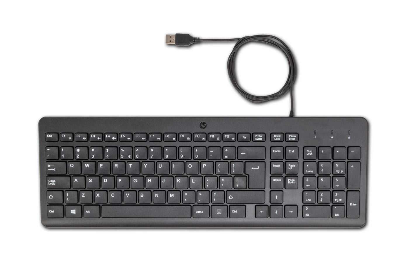 HP 150 – Tastatur – 100% – mechanisch – kabelgebunden, USB‑A – QWERTY (US‑INT) – Schwarz