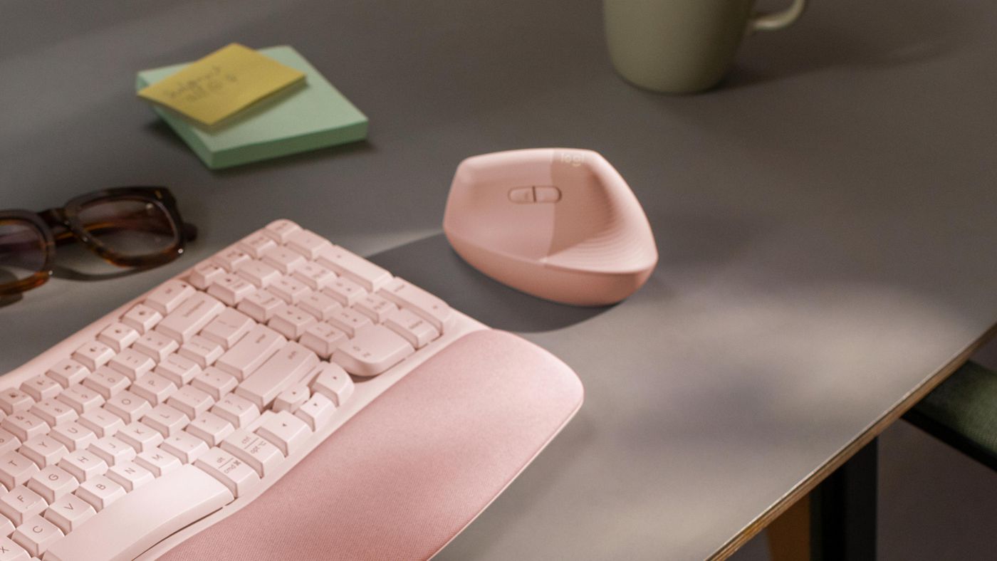 Logitech Lift Rose/Dark Rose (EMEA) Ergonomische Maus