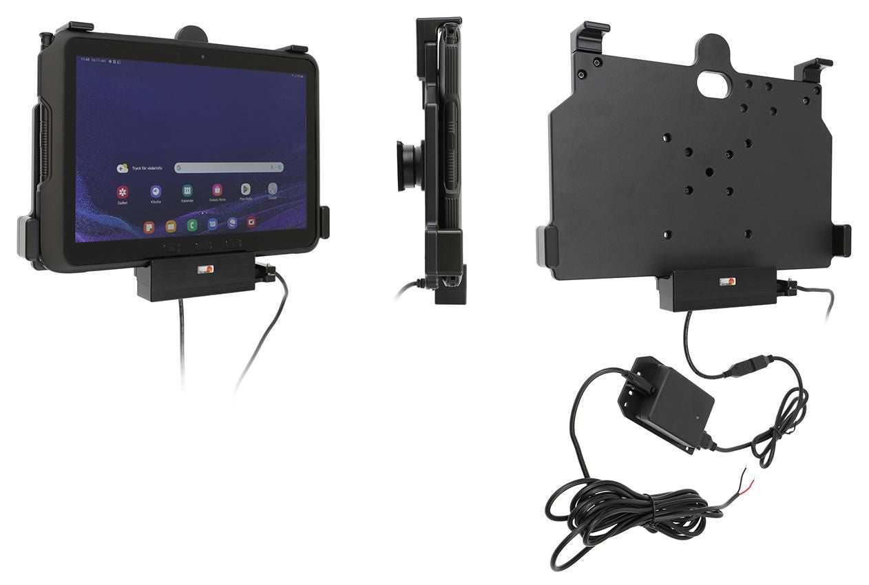 Brodit Tablet-Wandhalterung – für Samsung Galaxy Tab Active 5 Pro SM‑X356B – USB‑A Host – Schwarz