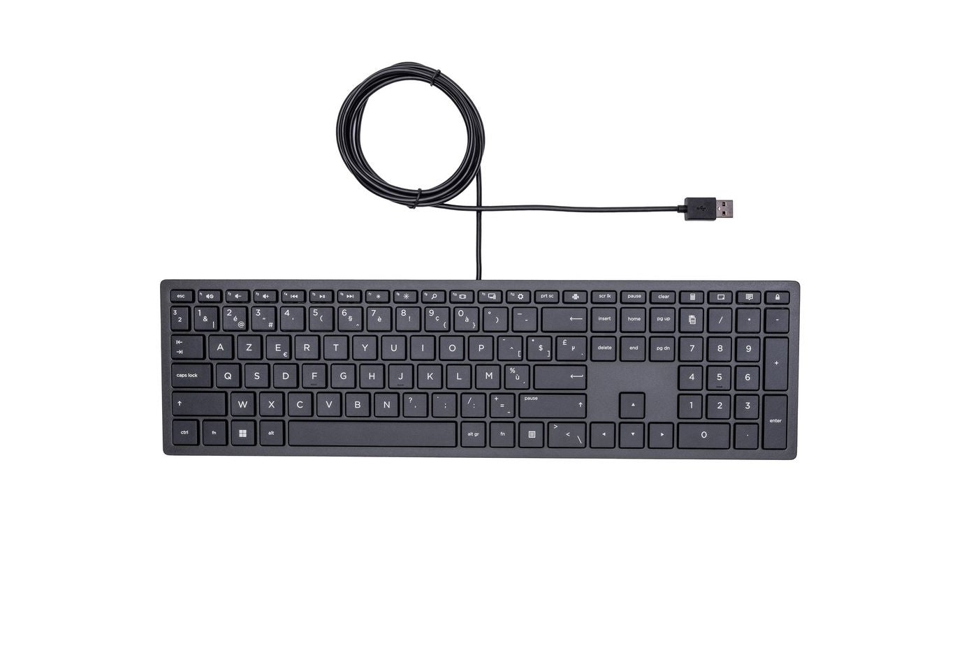 HP Tastatur – mechanisch – kabelgebunden – USB – AZERTY (BE) – schwarz
