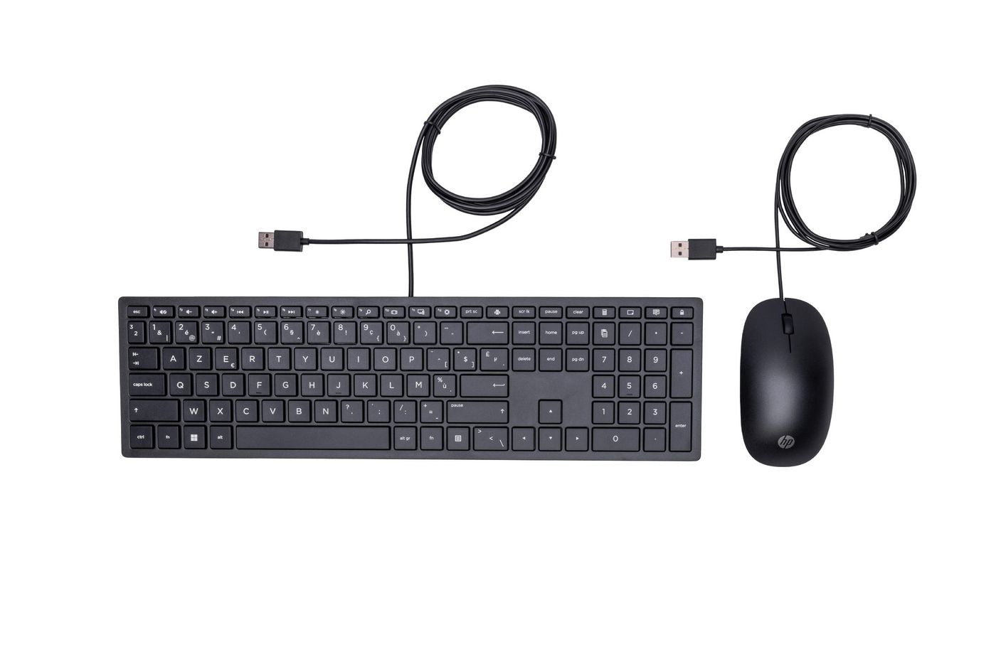HP Pavilion 300 – Tastatur-Maus-Set – kabelgebunden – USB – AZERTY (BE) – Schwarz