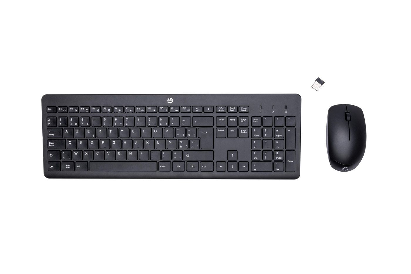 HP Tastatur-Maus-Set – Membran – 2,4 GHz – AZERTY (BE) – Schwarz