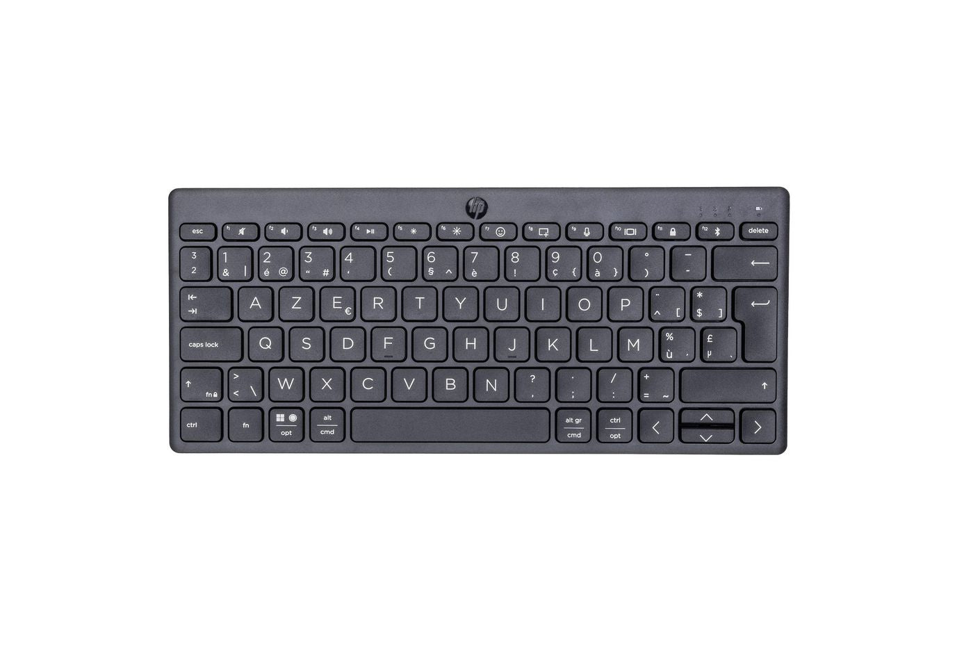 HP 350 Compact Multi-Device – Tastatur – Mechanisch, Bluetooth 5.2, AZERTY (BE), Ohne Ziffernblock – Schwarz