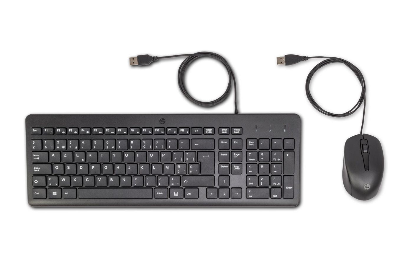 HP 150 – Tastatur-Maus-Set – Membran – kabelgebunden – USB-A – AZERTY (BE) – Schwarz