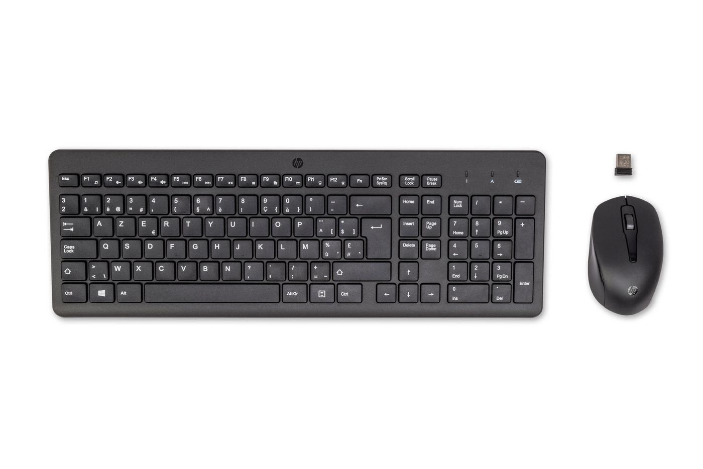 HP 330 – Tastatur-Maus-Set – 100% – 2,4 GHz – AZERTY (BE) – Schwarz