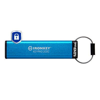 Kingston Technology Kingston IronKey Keypad 200C USB-Stick – 128 GB, USB-C, FIPS 140-3 Level 3 (ausstehend), AES-256