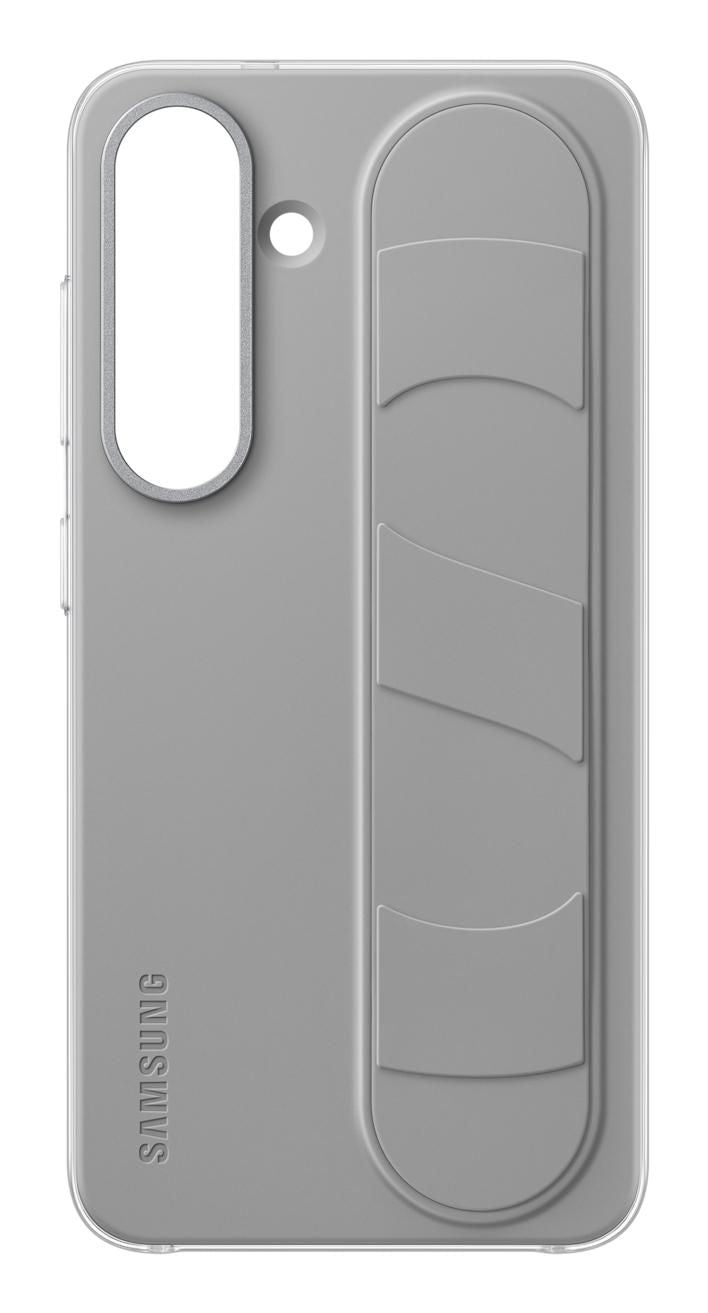 Samsung Backcover – für Samsung Galaxy S25 – grau – Silikon, mit Ständer