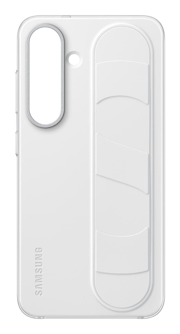 Samsung Backcover – für Galaxy S25+ – weiss – Silikon – mit Ständer, mit Handriemen