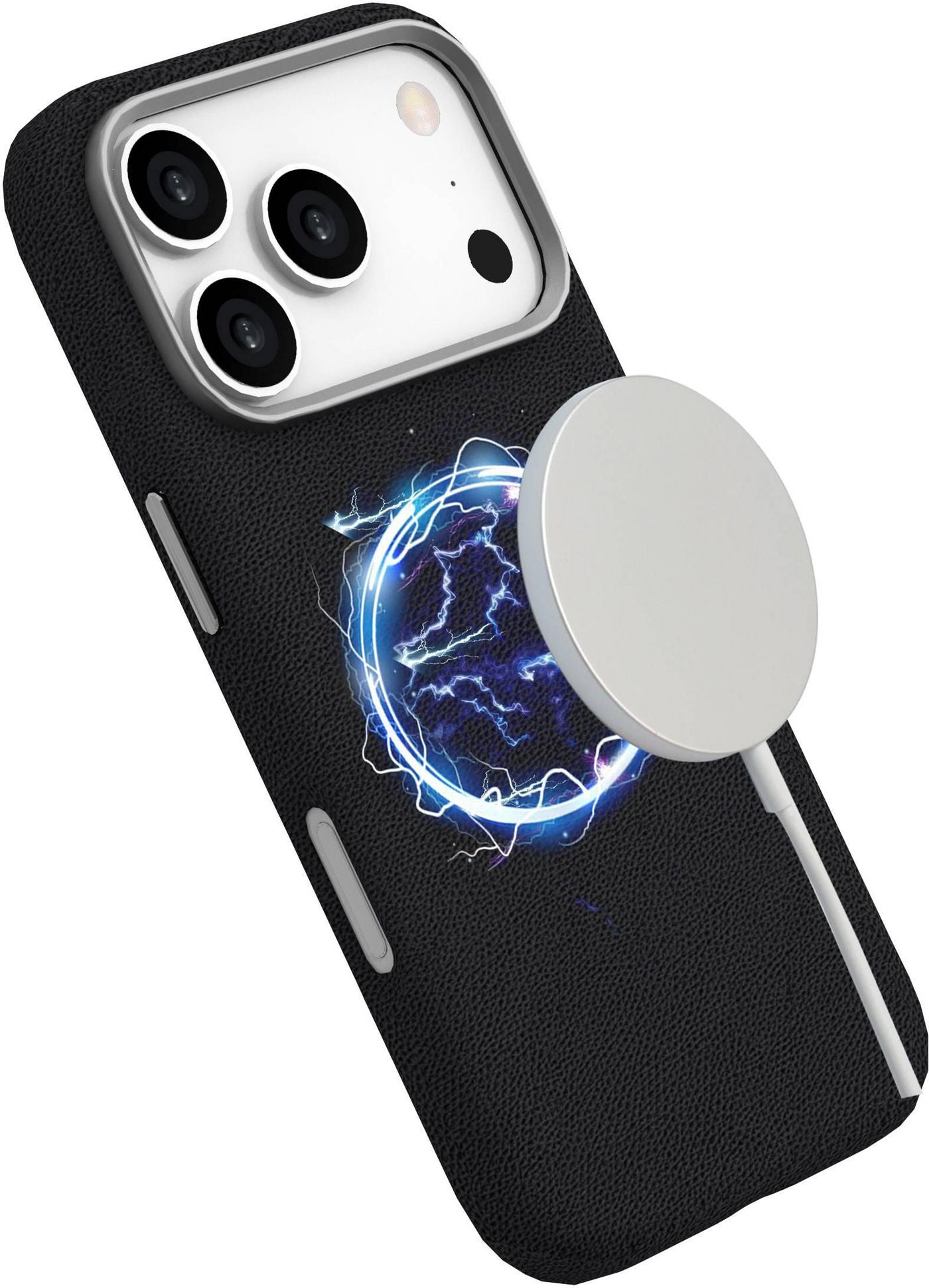 eSTUFF INFINITE VENICE Backcover – für Apple iPhone 17 Pro, MagSafe, PU+TPU, Schwarz, bis 1,2 m sturzsicher