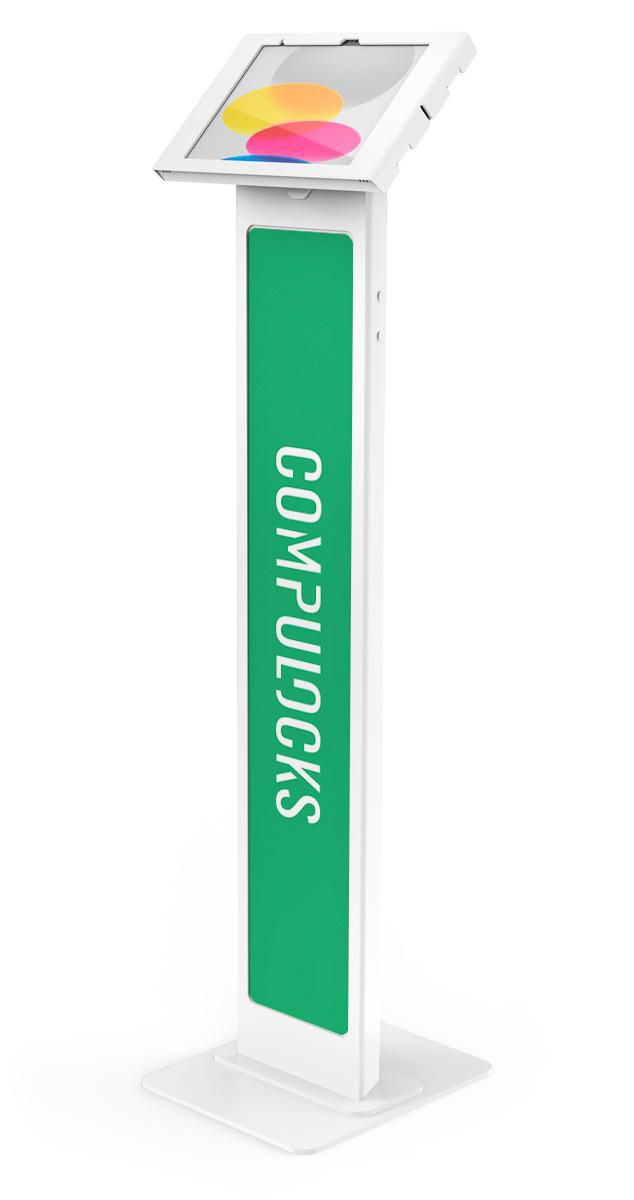 Compulocks Tablet-Bodenständer – für Apple iPad 10,9" (10. Gen.) – abschliessbar, VESA 75×75, 100×100 – Weiss