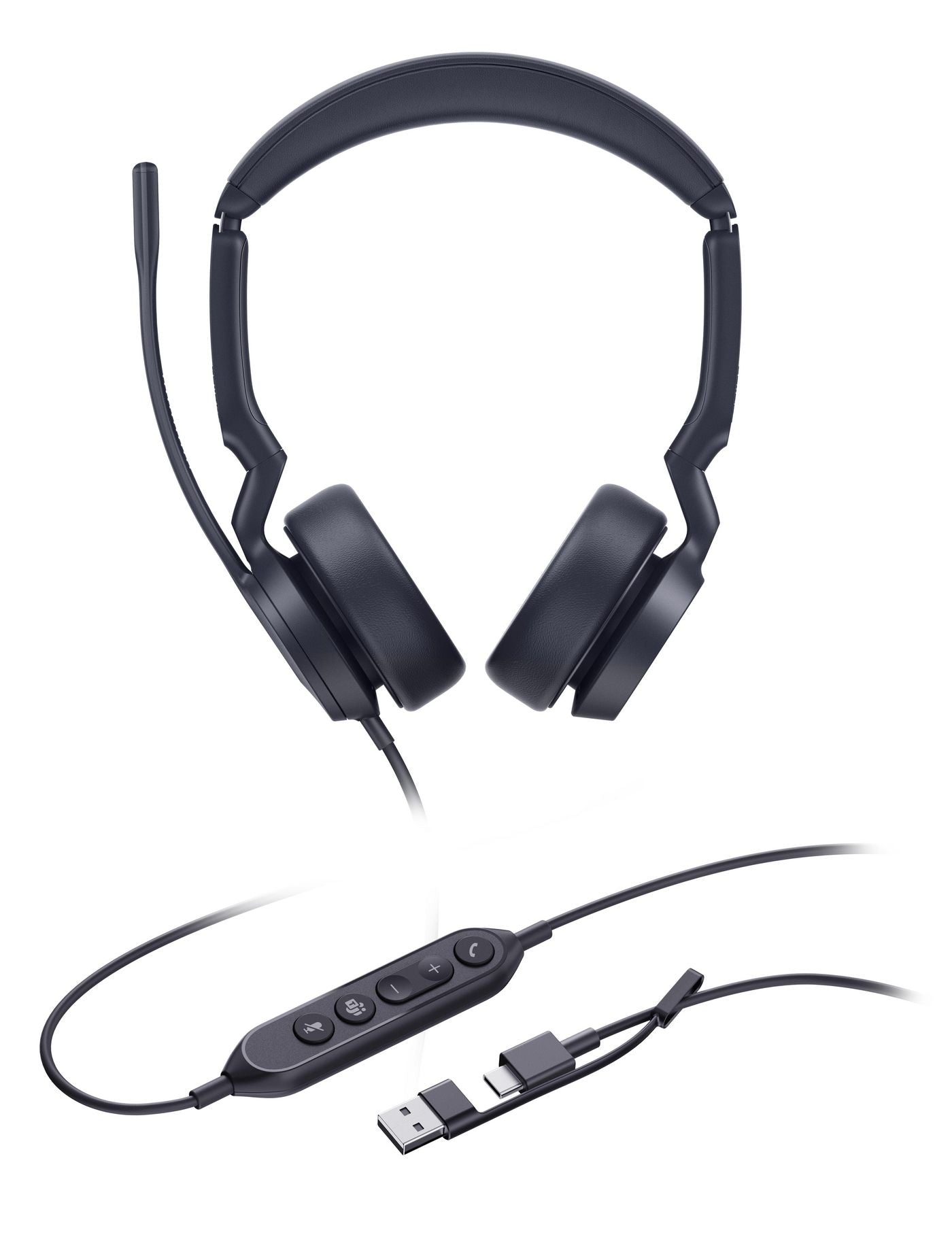 Yealink UH44 Dual Office-Headset – Stereo, USB-C/USB-A, MS Teams zertifiziert