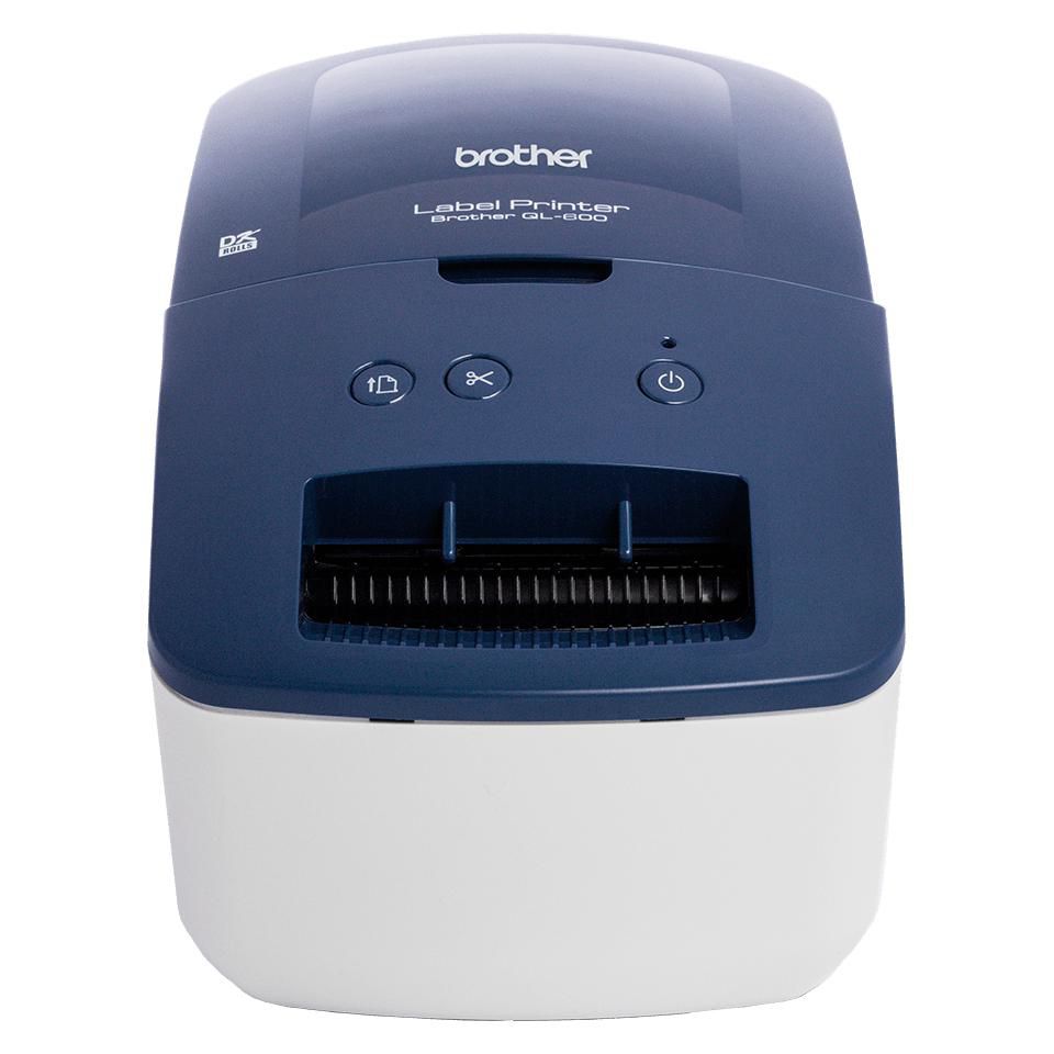 Brother QL-600B – Etikettendrucker, Thermodirekt, für DK-Rollen bis 62 mm, USB, 300 × 600 dpi, 71 mm/s