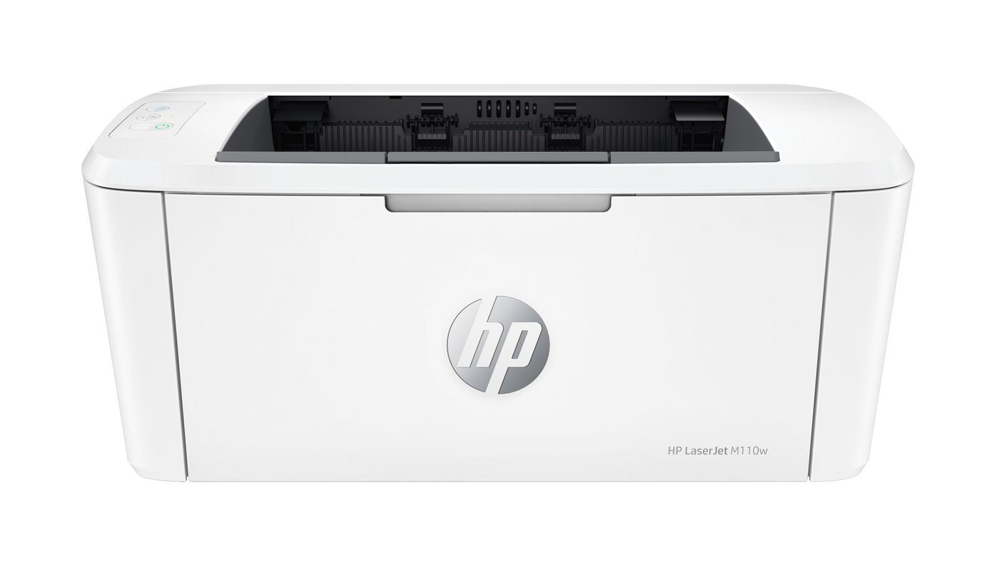 HP LaserJet M110w – A4, S/W, 20 S./Min., 600 × 600 dpi, WLAN/LAN/USB, Papier: 150 Blatt