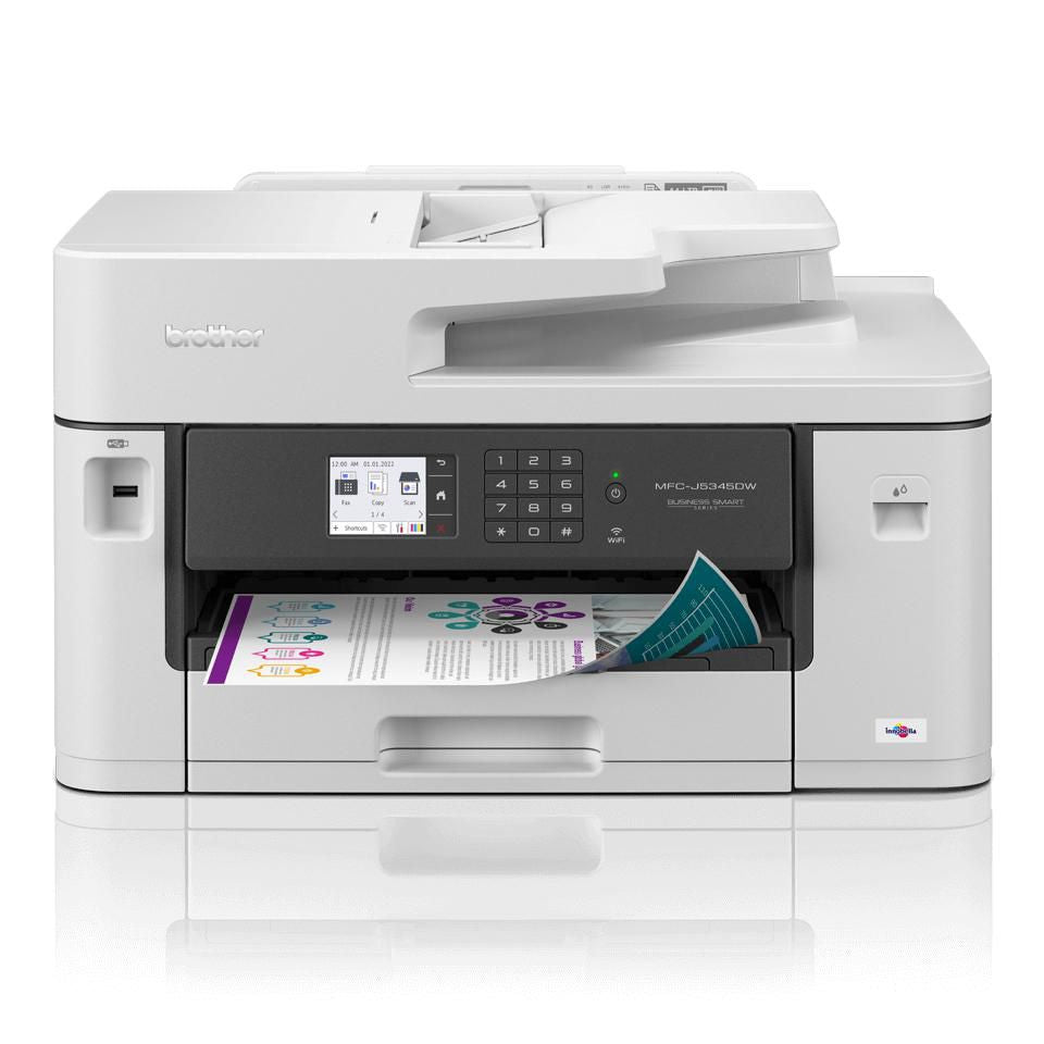 Brother MFC-J5345DW – Farbiges Tintenstrahl-MFP A3, 4-in-1 – USB/LAN/WLAN – Duplex, ADF – 28 S./Min. S/W