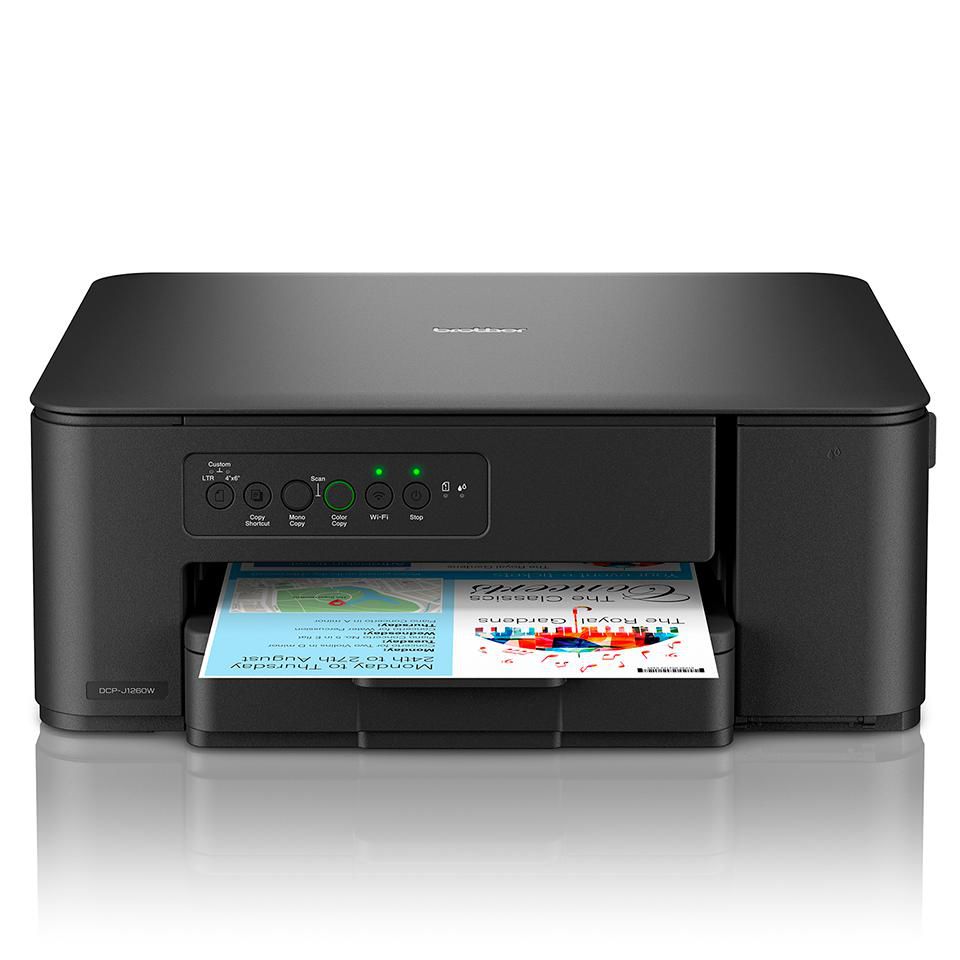Brother DCP-J1260W – Farbtintenstrahl-Multifunktionsdrucker, A4, 3-in-1, Duplex, WLAN, AirPrint, Mopria