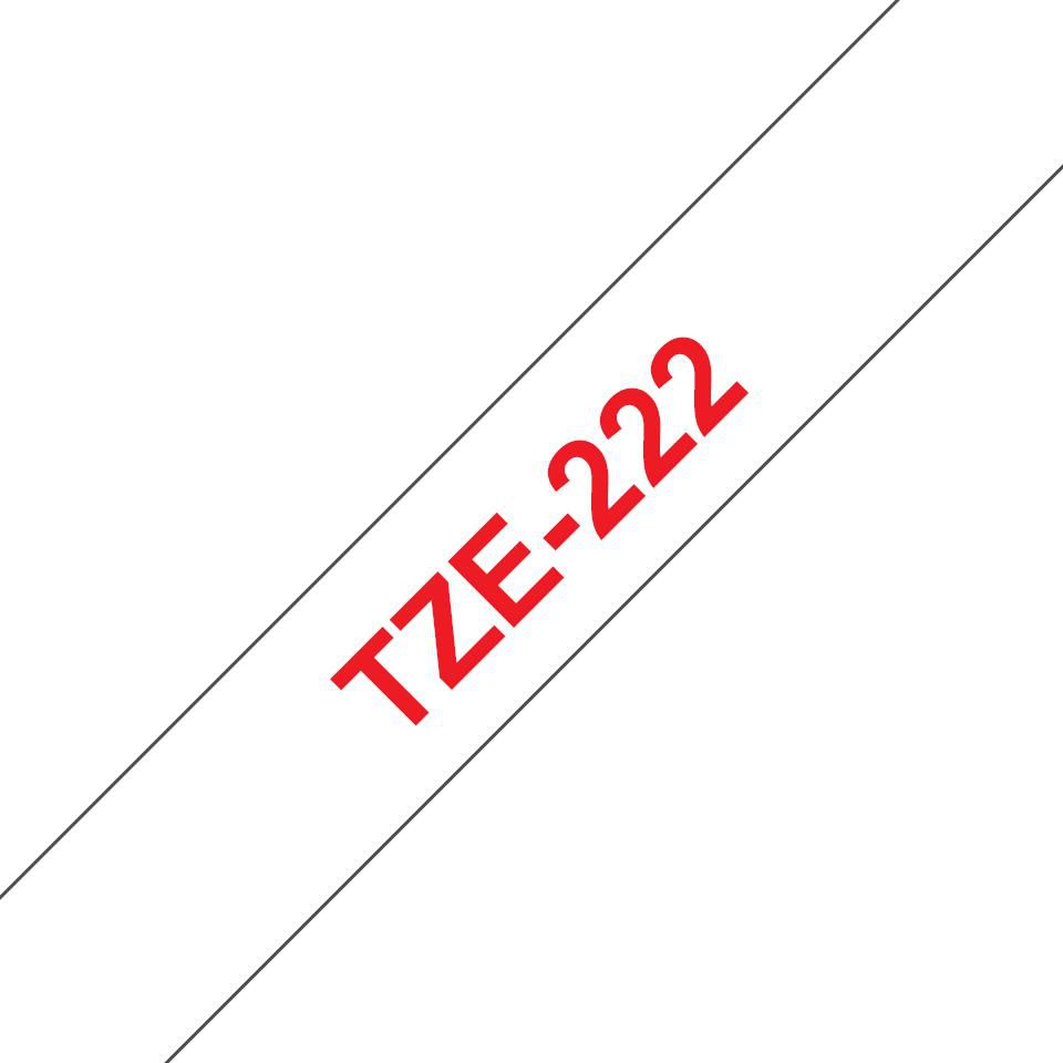 Brother Schriftband – 9 mm × 8 m, weiss, rot, TZe