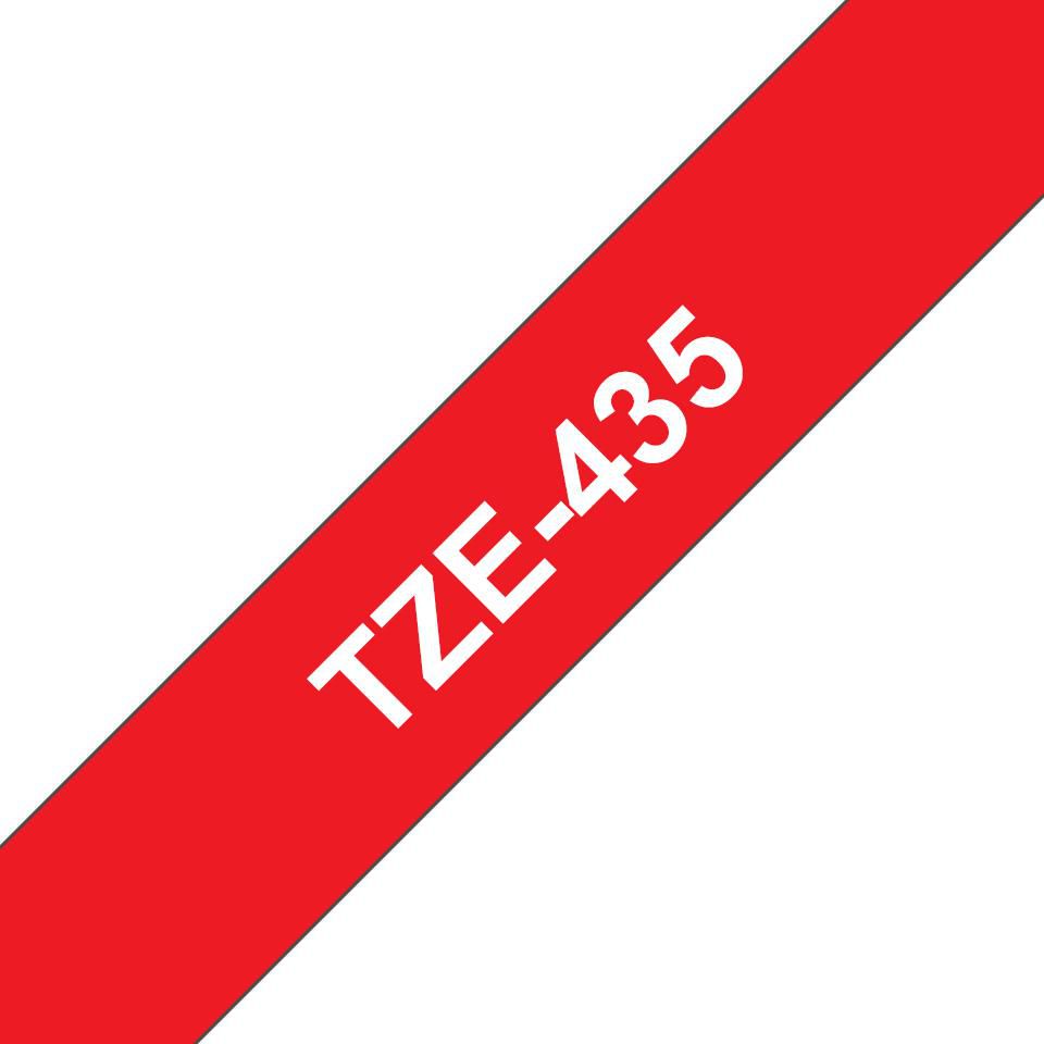 Brother Schriftband – 12 mm × 8 m, rot, weiss, TZe