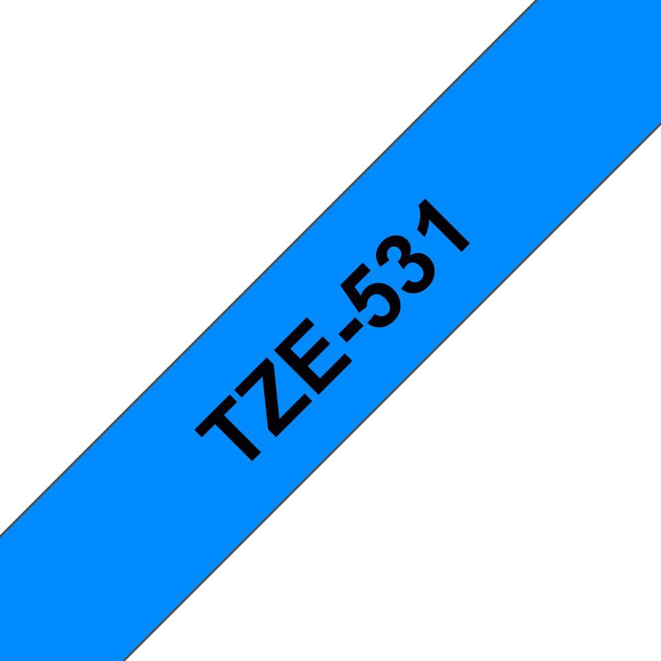 Brother Schriftband – 12 mm × 8 m, blau, schwarz