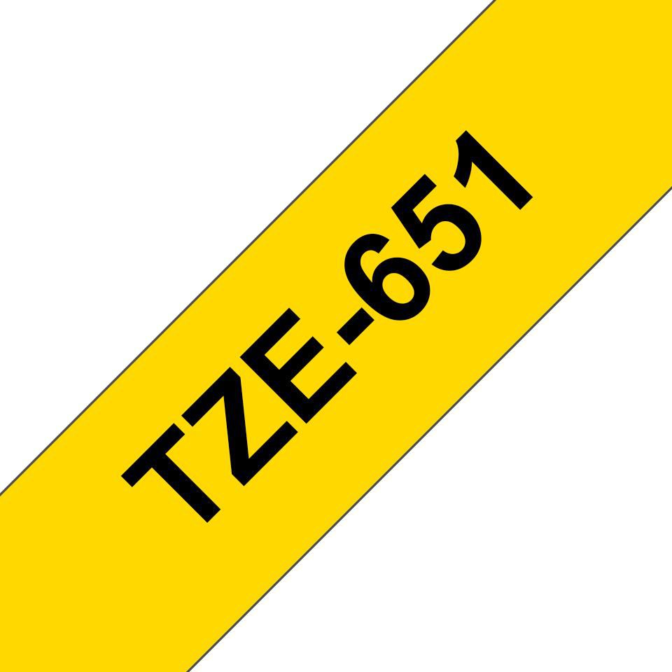 Brother Schriftband – 24 mm × 8 m, gelb, schwarz