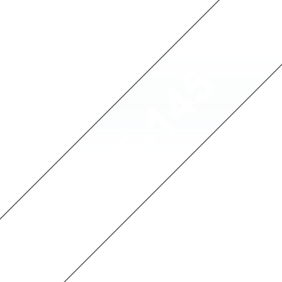 Brother Schriftband – 18 mm × 8 m, transparent, weiss