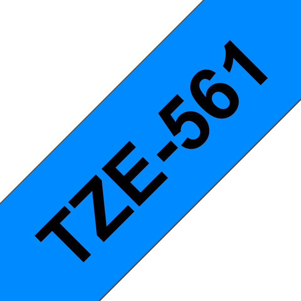 Brother TZe-561 Schriftband – Schwarz auf Blau – 36 mm × 8 m, laminiert – für Brother P-touch