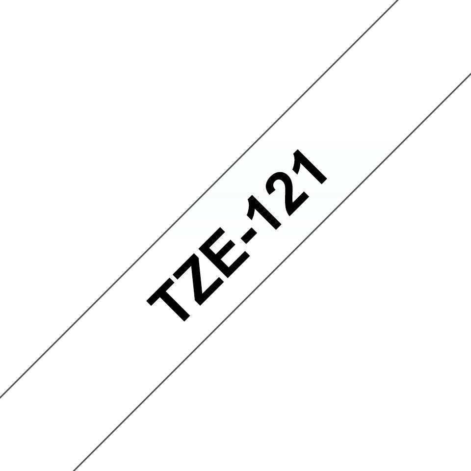 Brother Schriftband – 9 mm × 8 m, transparent, schwarz