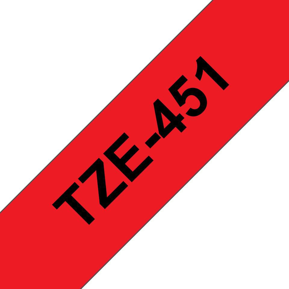 Brother Schriftband – 24 mm × 8 m, rot, schwarz