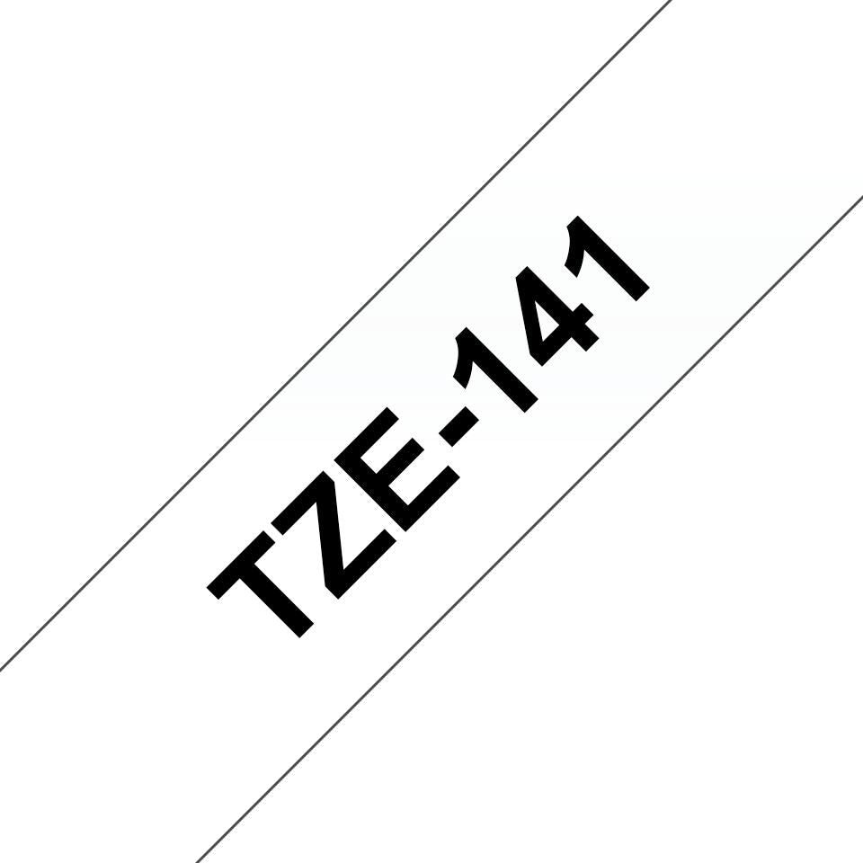 Brother Schriftband – 18 mm × 8 m, transparent, schwarz