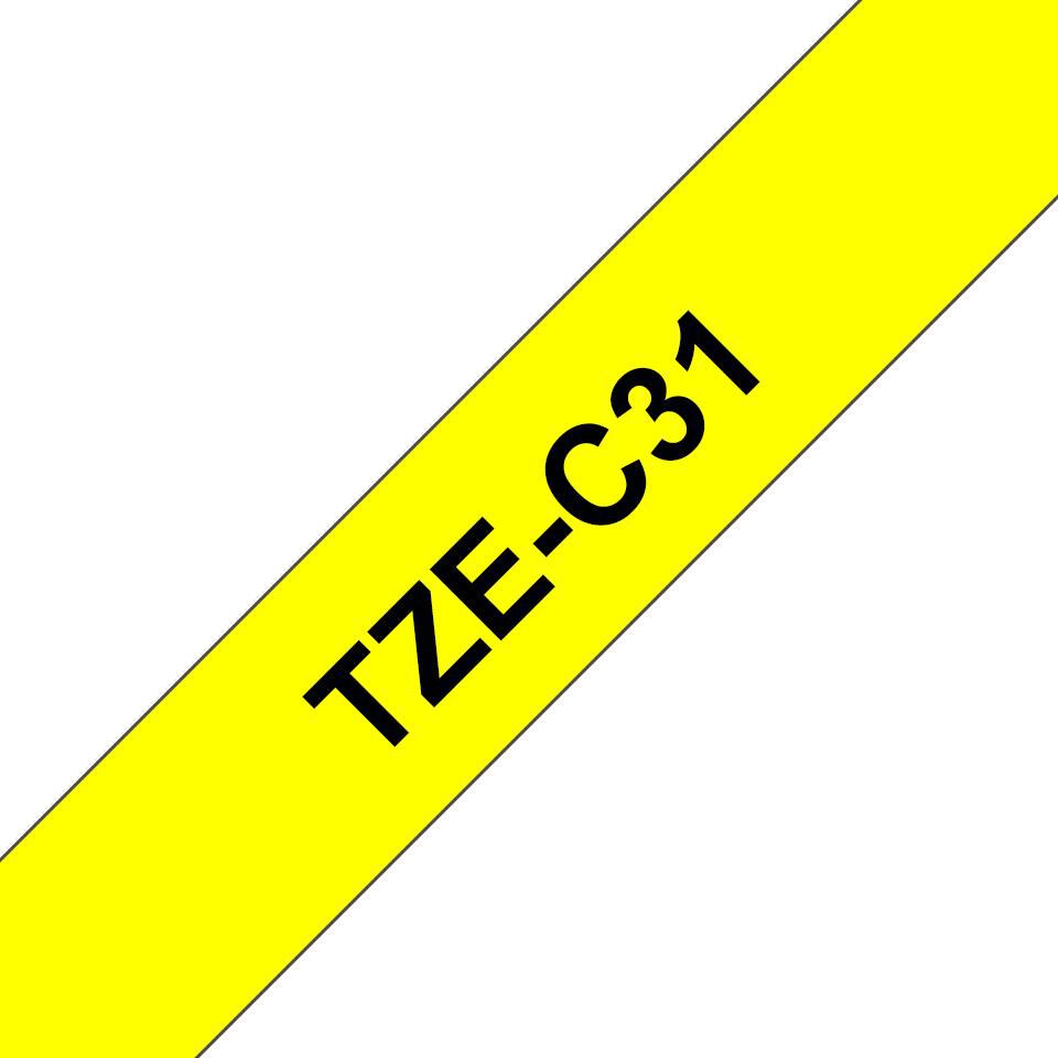 Brother Schriftband – 12 mm × 5 m, fluo gelb, schwarz
