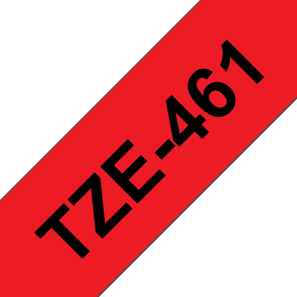 Brother TZe-461 Schriftband – Schwarz auf Rot – 40 mm × 8 m, laminiert – für PT-9600, PT-9700PC, PT-9800PCN
