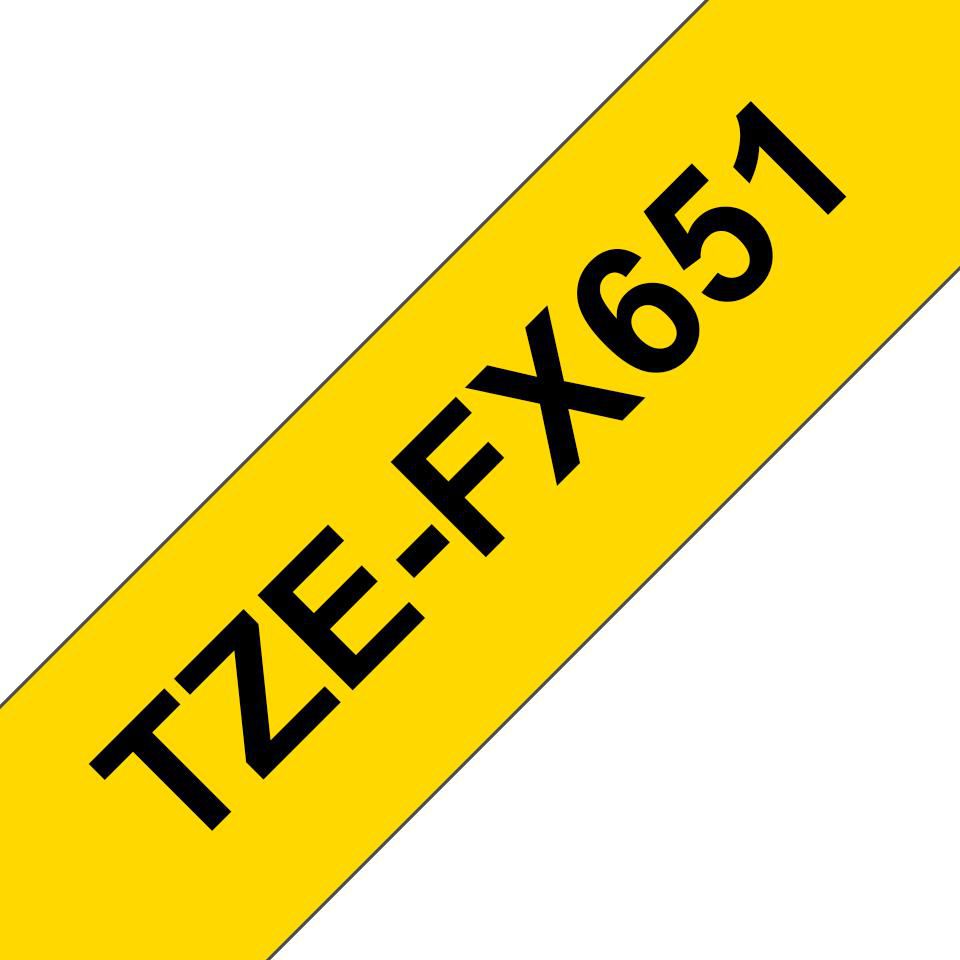 Brother Schriftband – 24 mm × 8 m, gelb, schwarz