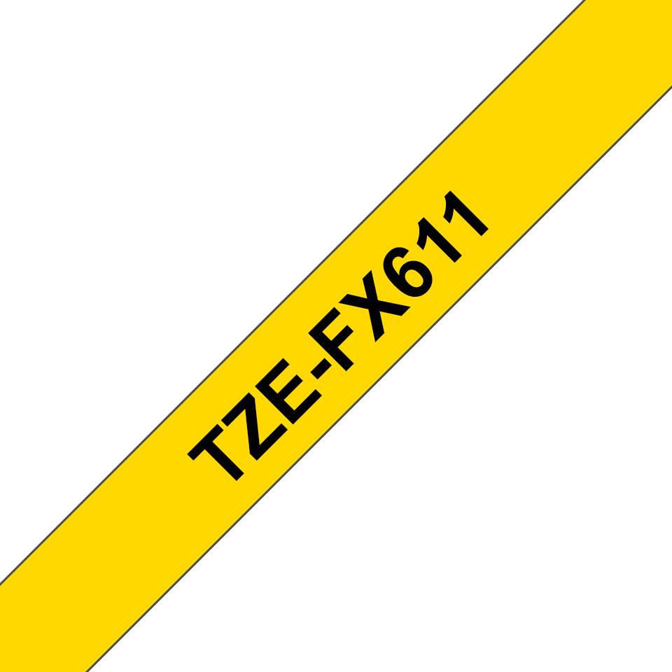 Brother Schriftband – 6 mm × 8 m, gelb, schwarz, TZe