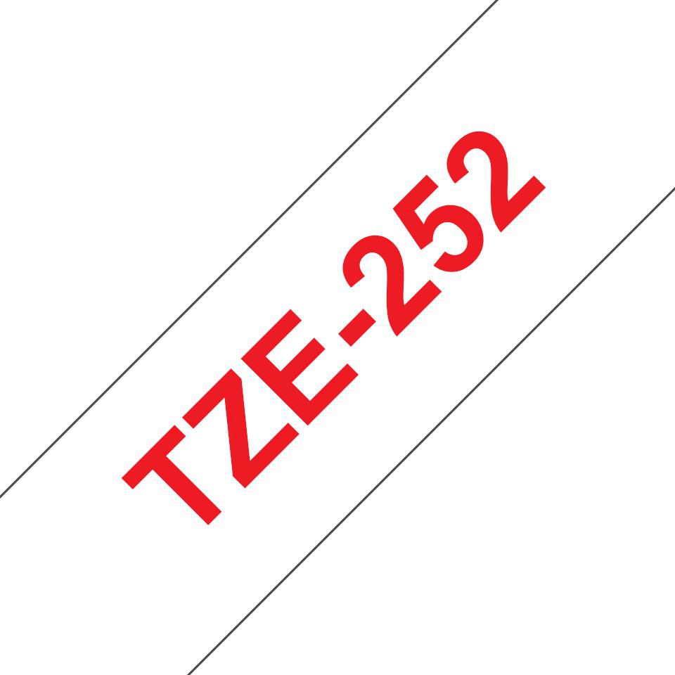Brother Schriftband – 24 mm × 8 m, weiss, rot