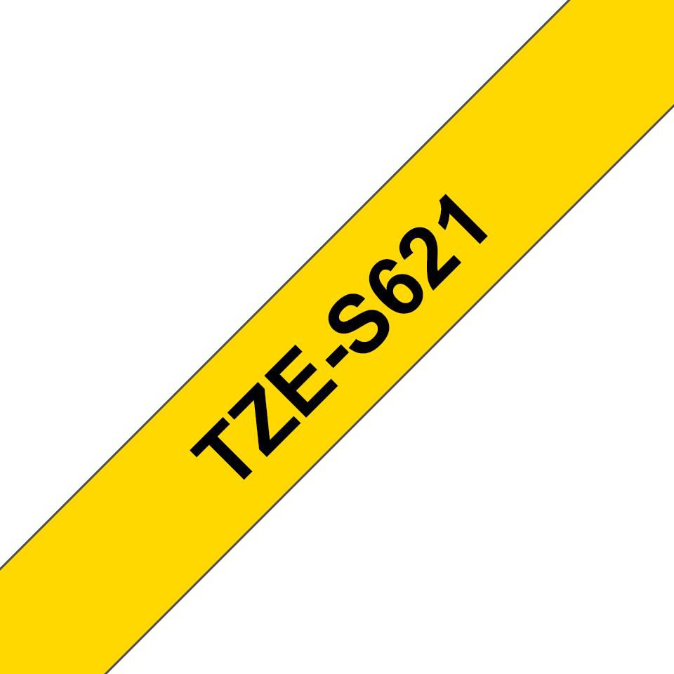 Brother Schriftband – 9 mm × 8 m, gelb, schwarz, laminiertes TZe