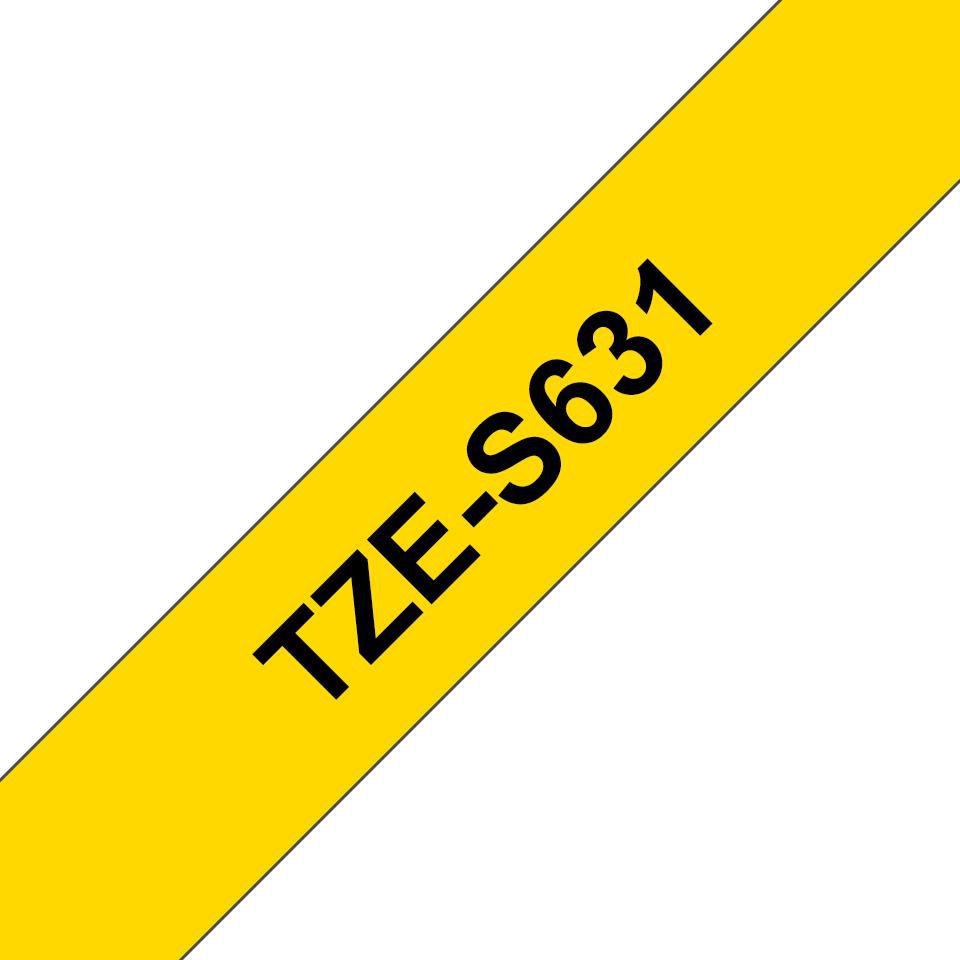 Brother Schriftband – 12 mm × 8 m, gelb, schwarz