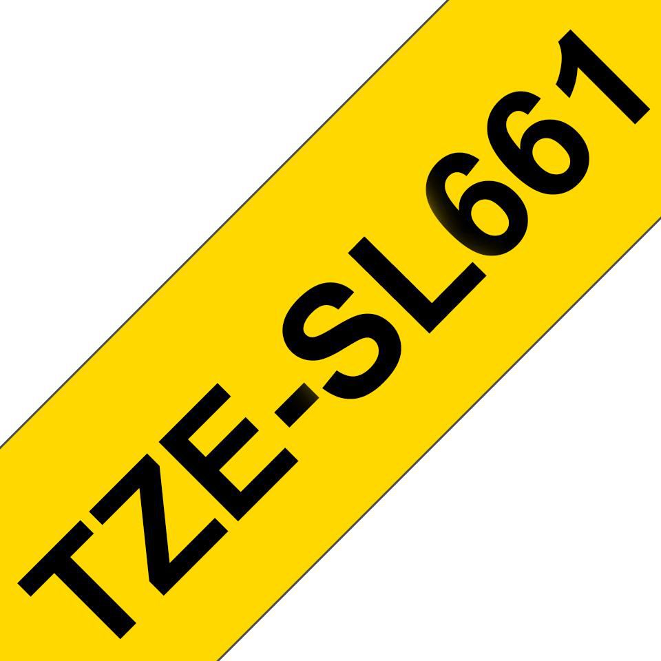 Brother TZe-SL661 Schriftband – Schwarz auf Gelb – 40 mm × 8 m, laminiert – für Brother P-touch