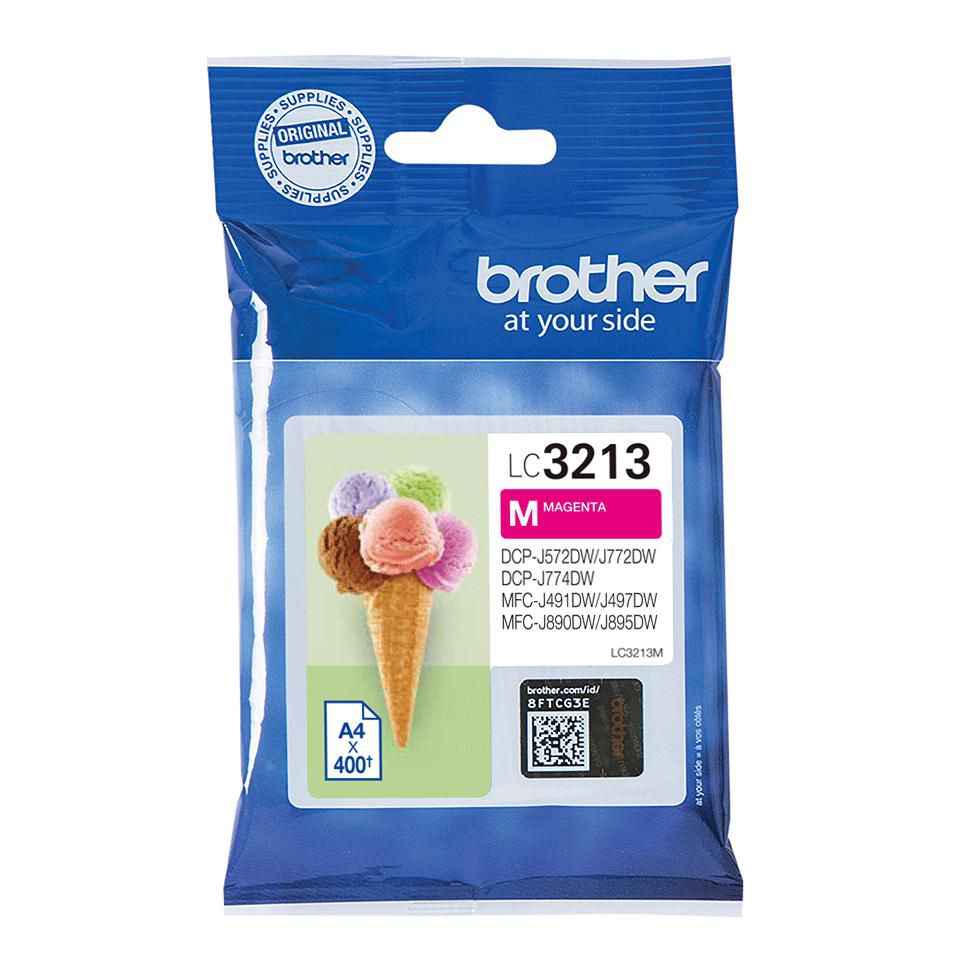 Brother LC-3213XL Magenta Tintenpatrone (Original) – 400 Seiten – für DCP-J772DW/774DW, MCF-J890DW/895DW