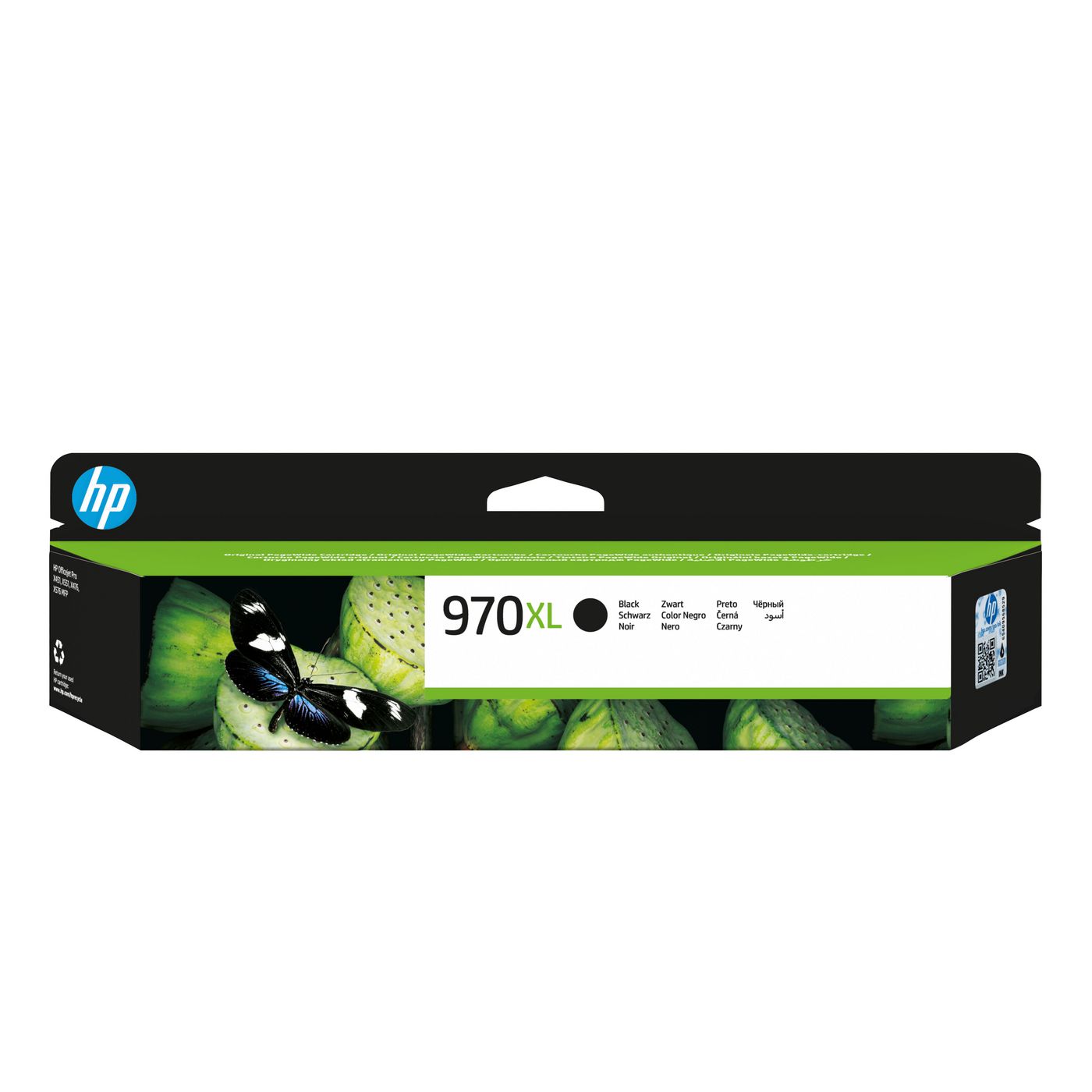 HP Tintenpatrone 970XL, Schwarz, 9'200 Seiten – für PageWide Pro 452/477