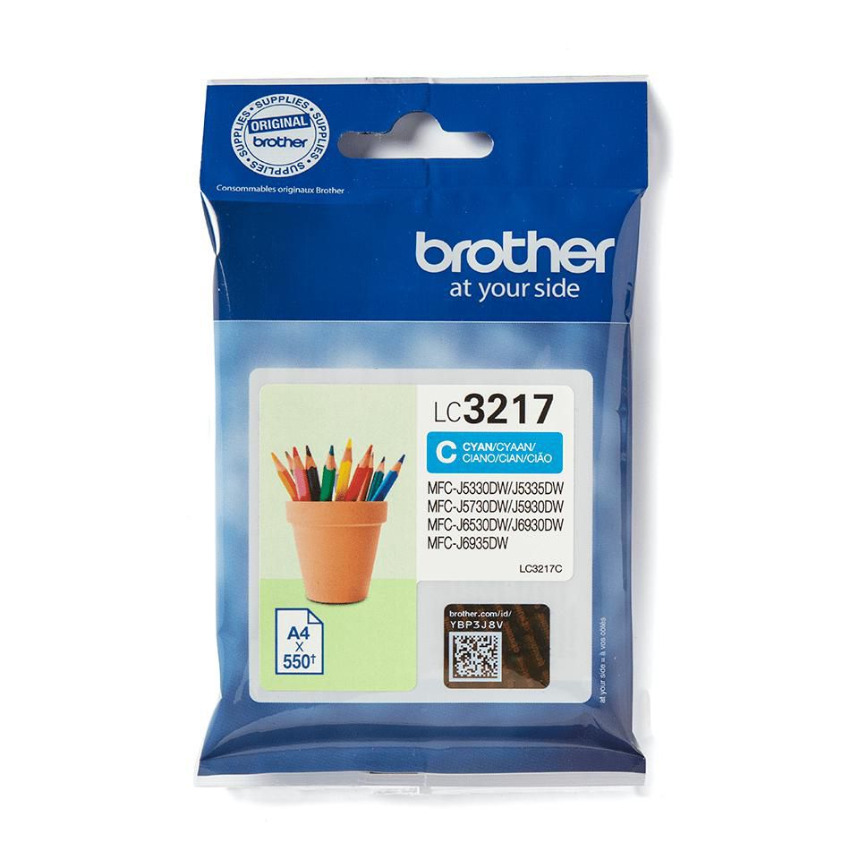 Brother LC-3217C Cyan Tintenpatrone (Original) – 550 Seiten – für MFC-J6530DW/MFC-J6930DW