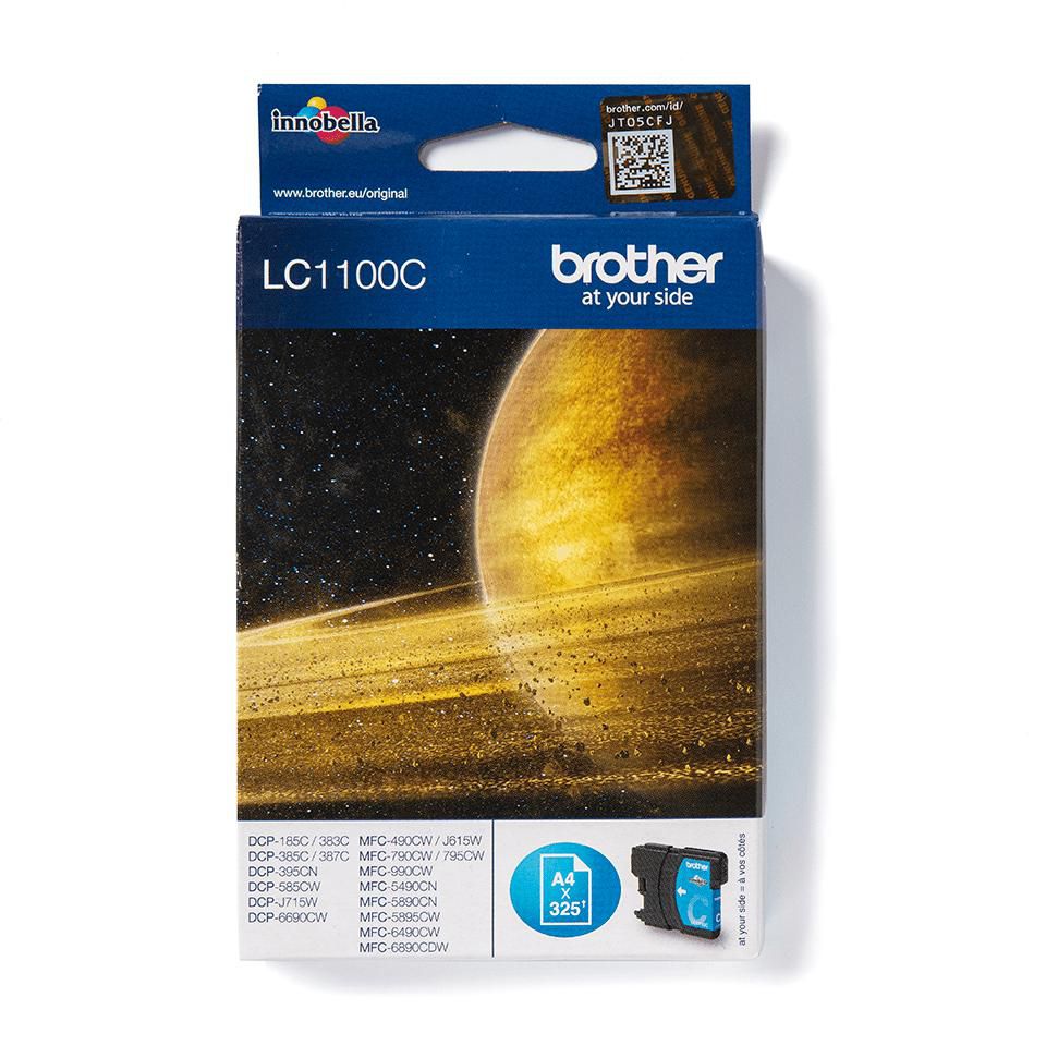 Brother LC-1100C Cyan Tintenpatrone (Original) – 325 Seiten – für Brother DCP-385C, DCP-J615W, MFC-490CW