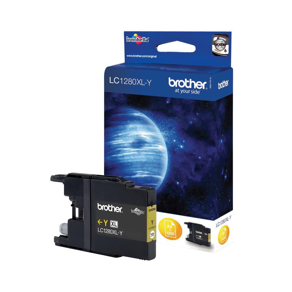 Brother LC1280XLY Gelbe Tintenpatrone (Original) – für MFC‑J5910DW/6510DW/6710DW …