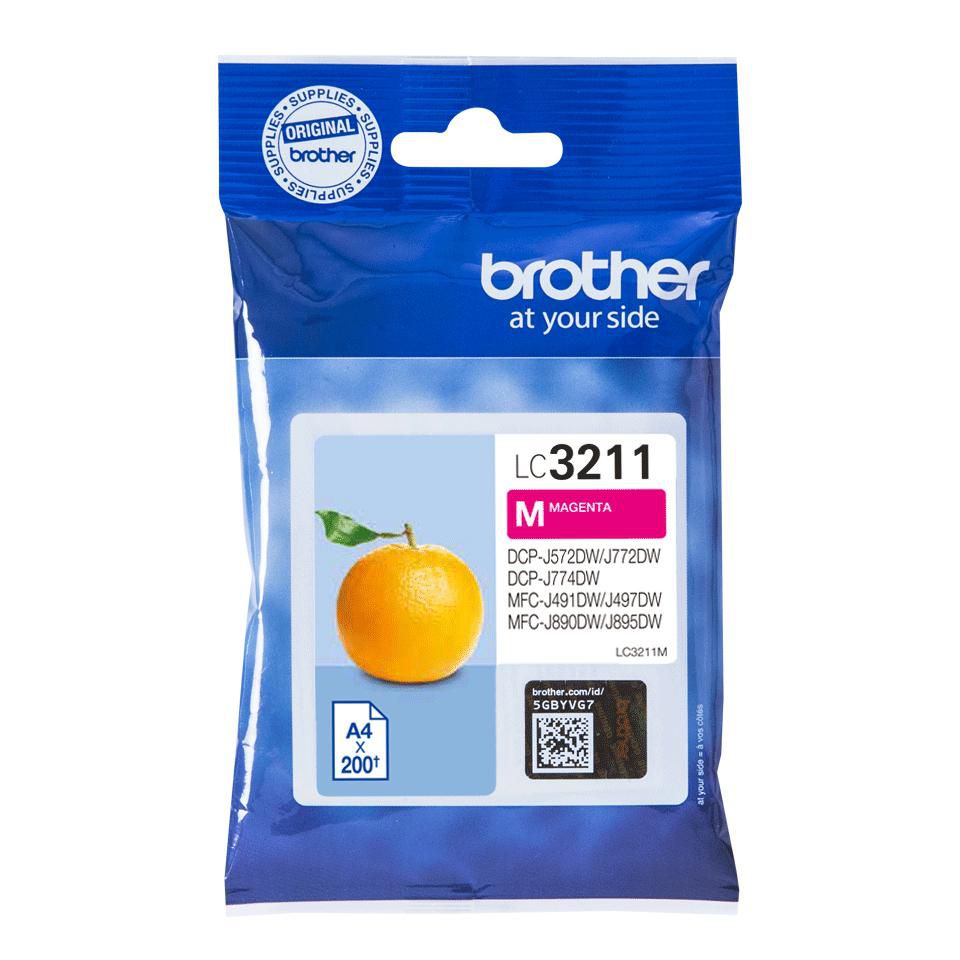 Brother LC-3211 Magenta Tintenpatrone (Original) – für DCP-J772DW/DCP-J774DW, MFC-J890DW/MFC-J895DW