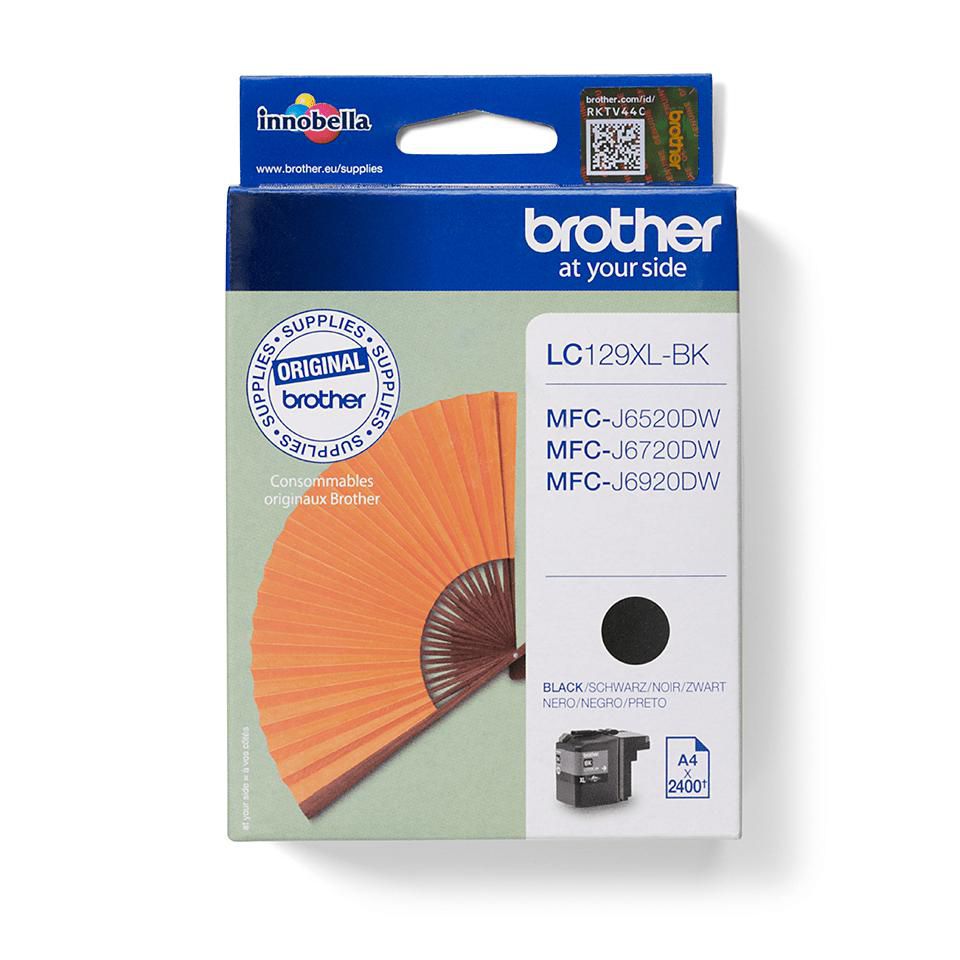 Brother LC129XLBK Schwarz Tintenpatrone (Original) – 2'400 Seiten