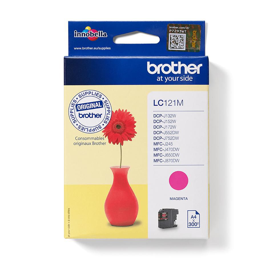 Brother LC-121M Magenta Tintenpatrone (Original) – 11 ml – für Brother DCP-J752DW, MFC-J870DW
