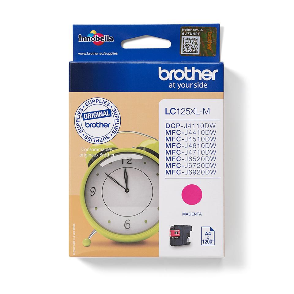 Brother LC-125XLM Magenta Tintenpatrone (Original) – für DCP-J4110DW, MFC-J4410DW/J4510DW …