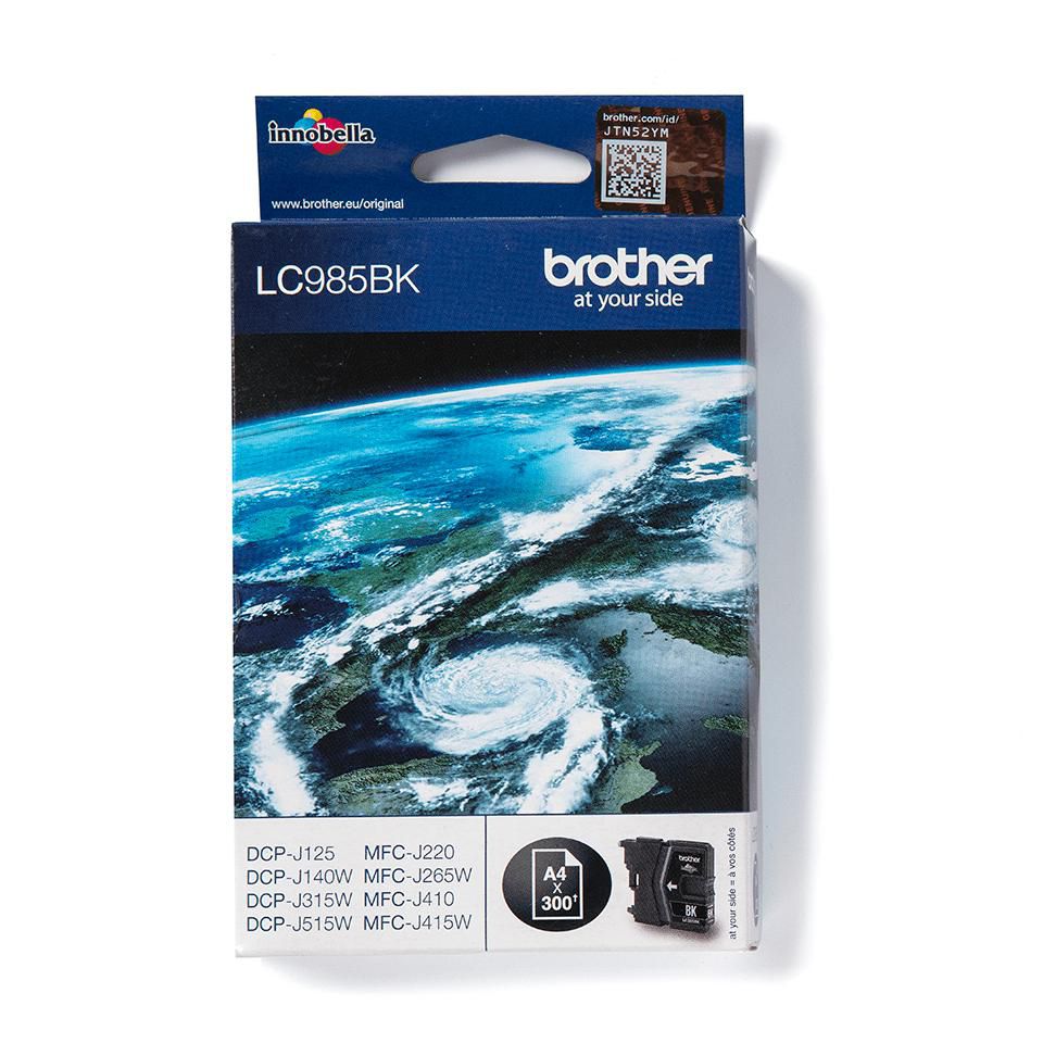 Brother LC985BK Schwarz Tintenpatrone (Original) – 300 Seiten – für MFC-J220/265W/410 …