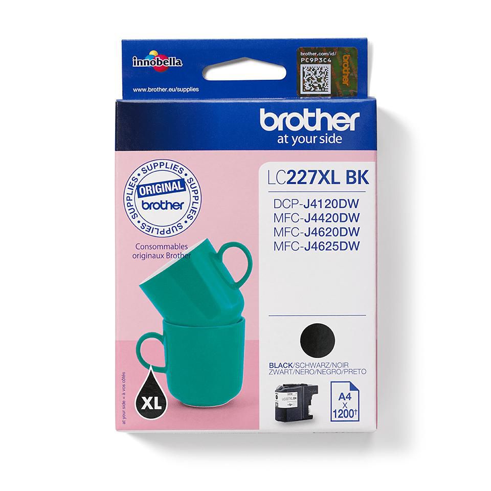 Brother LC-227XL Schwarz Tintenpatrone (Original) – 9 ml – für MFC-J4420DW/MFC-J4625DW – LC-227XLBK