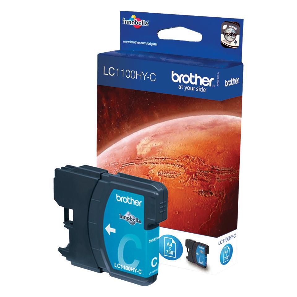 Brother LC-1100HYC Cyan Tintenpatrone (Original) – 750 Seiten – für DCP-6690CW, MFC-5890CN/5895CW/6490CW …